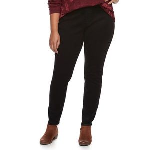 Sonoma Plus Size Black Skinny Jeans SZ 24
